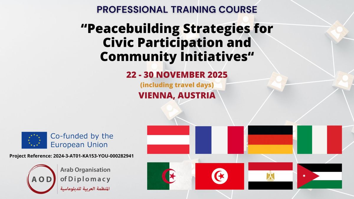 Cover of the Peacebuilding Strategies training course, 22–30 November 2025, Vienna