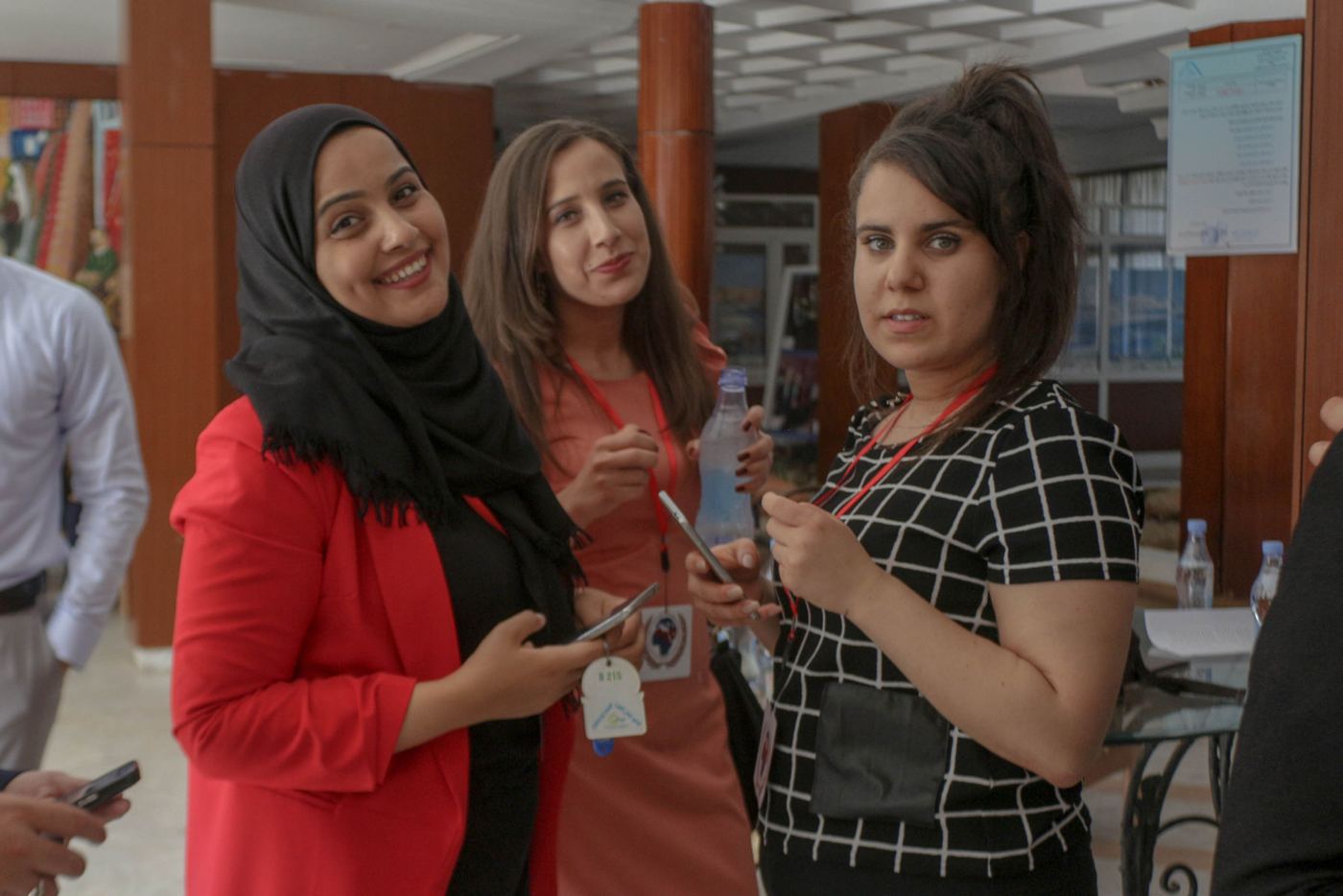 Three participants working together